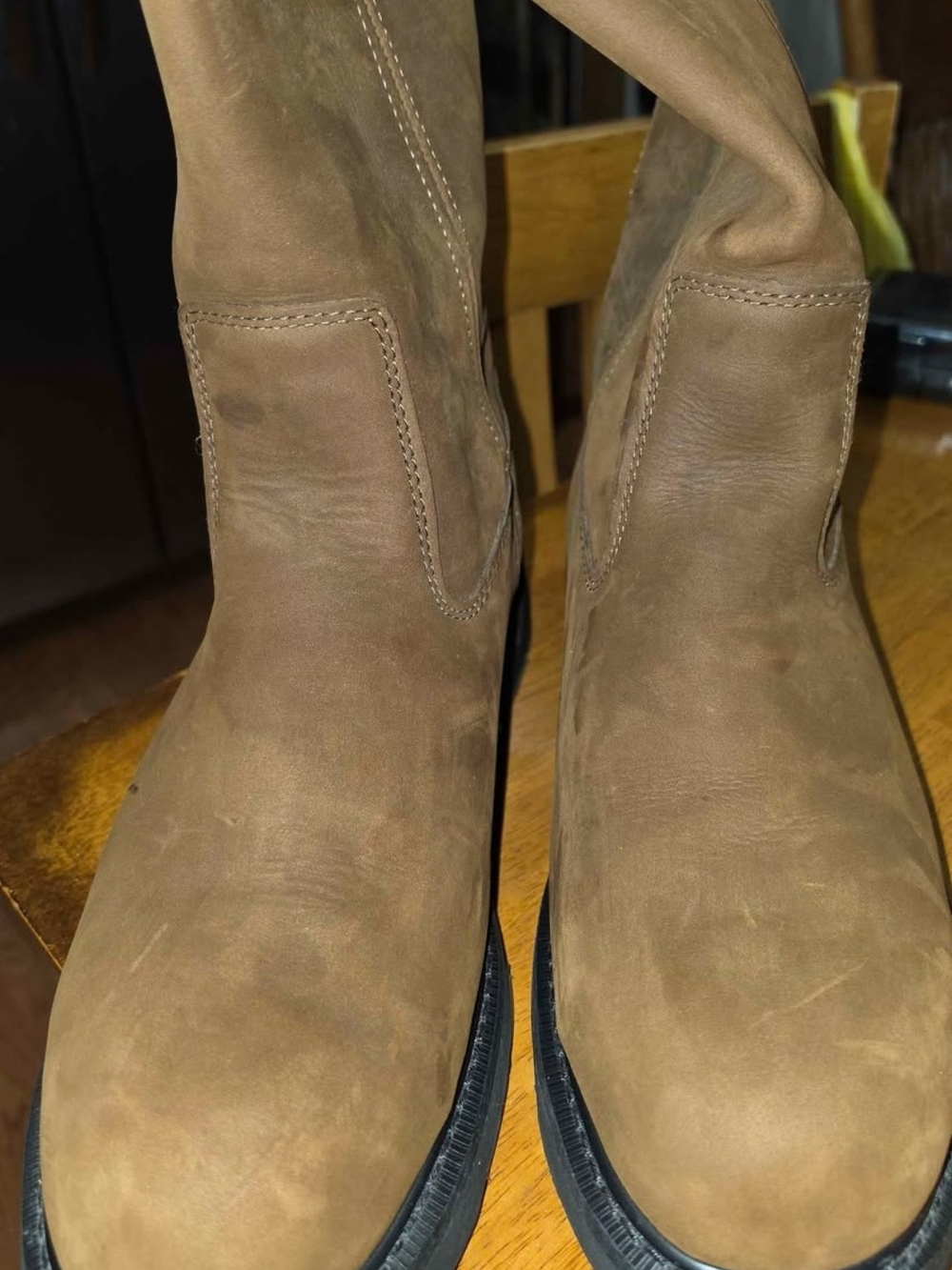 Wolverine Steel Toe Tan  Pull-On Work Boots